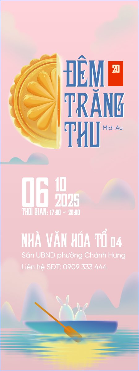 Mẫu Standee Trung thu, Tết Đoàn Viên, mid-autumn festival, sự kiện, event, dễ thương, cute, chibi, hoạt hình, cartoon — LayerPic