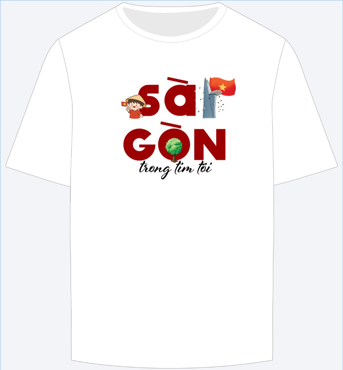 Mẫu Ao Thun Sài Gòn trong tim tôi — LayerPic