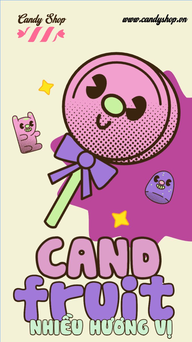 Mẫu Bài post MXH (9:16) Kẹo, candy, Đồ ăn, food, thực phẩm, ẩm thực, món ăn, F&B, nhà hàng, thức ăn — LayerPic