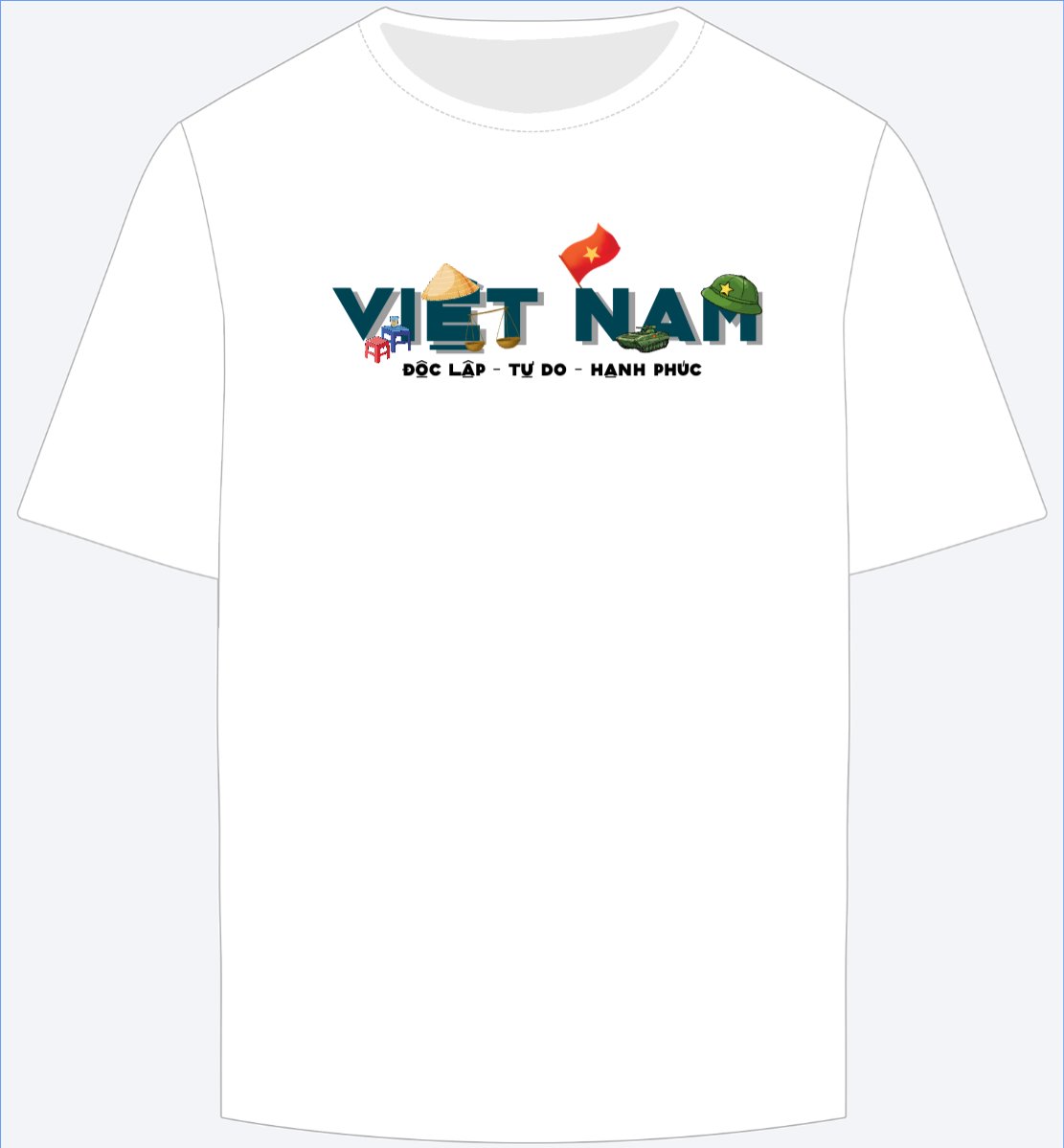 Mẫu Ao Thun Việt Nam Độc lập - Tự do - Hạnh phúc — LayerPic