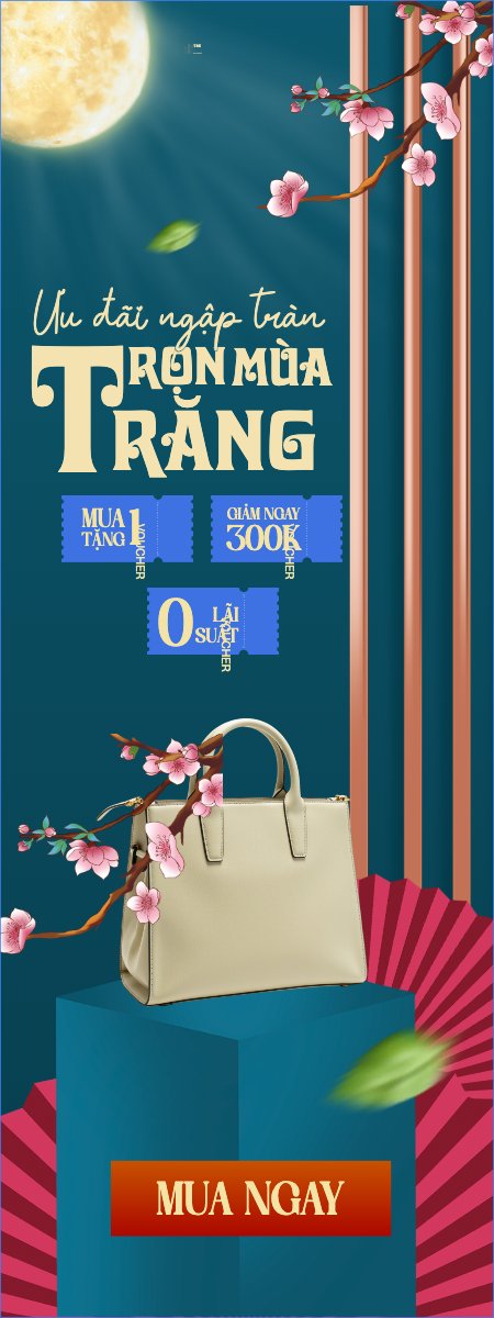 Mẫu Standee Trung thu, Tết Đoàn Viên, mid-autumn festival, sự kiện, event, lễ hội, festival, fashion, thời trang, túi, bag, outfit, hiện đại, modern — LayerPic