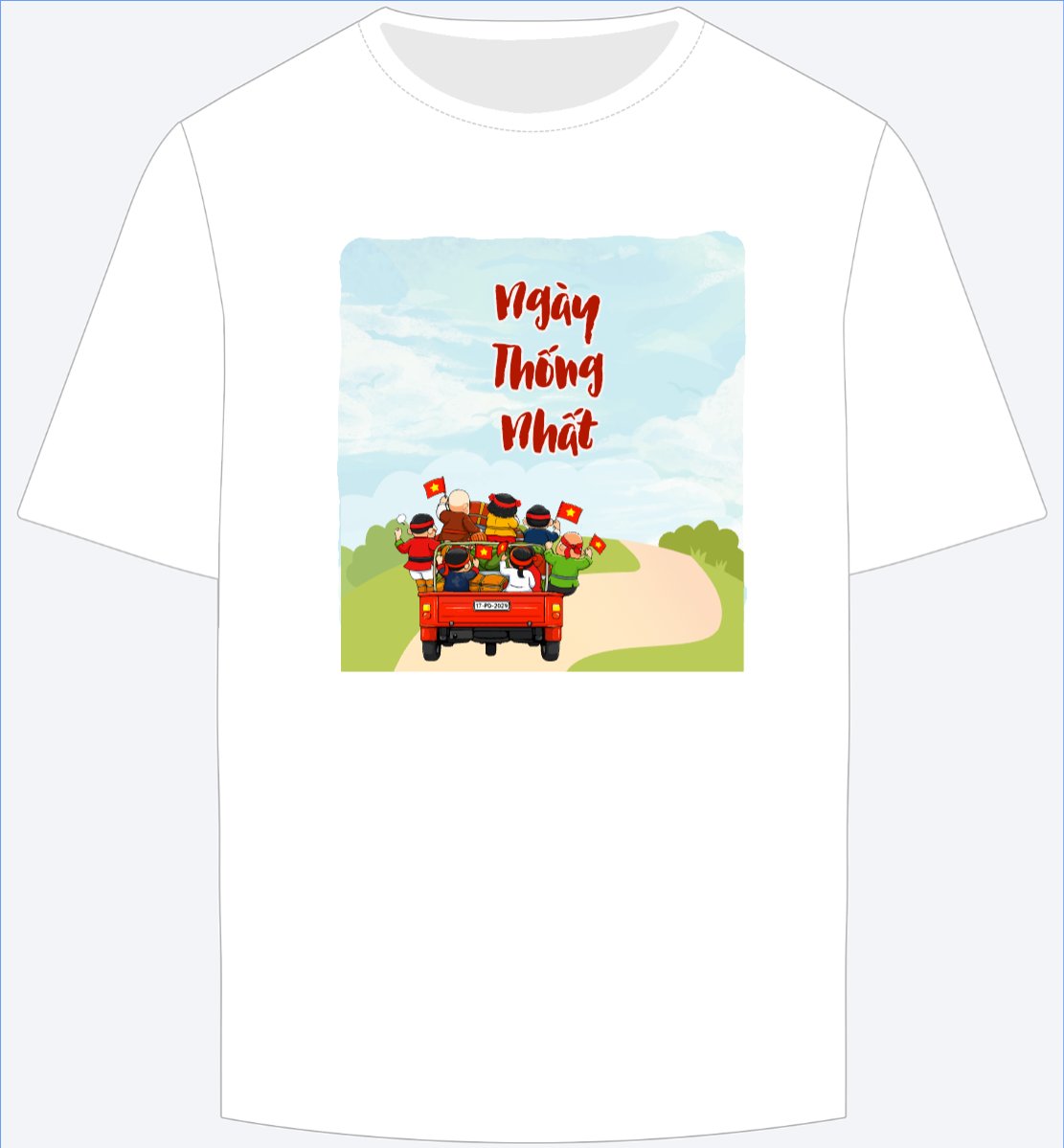 Mẫu Ao Thun Ngày Thống Nhất — LayerPic