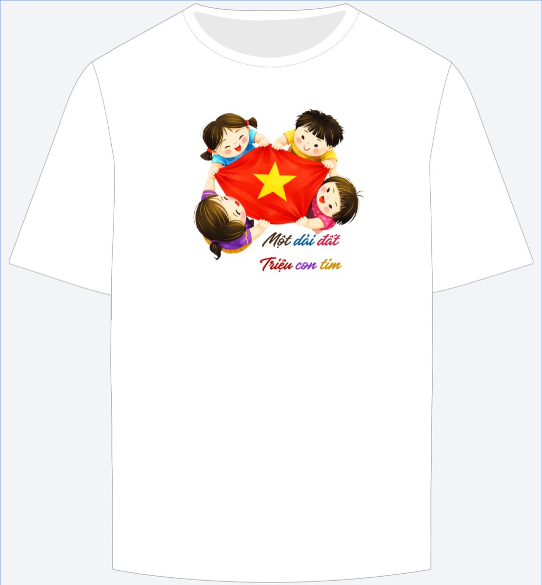 Mẫu Ao Thun Một dải đất, triệu con tim — LayerPic