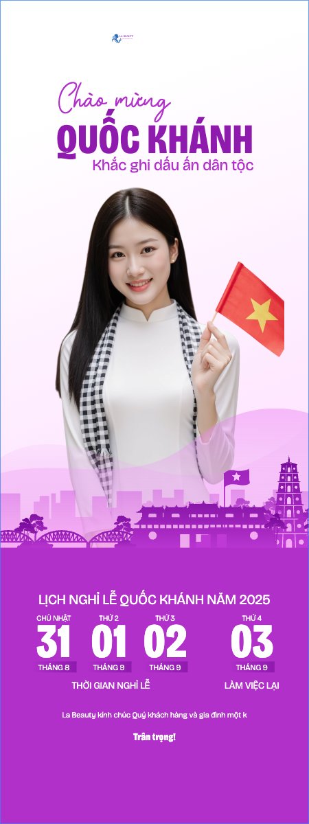 Mẫu Standee 2/9, Quốc Khánh, lễ hội, thông báo, lịch nghỉ, Việt Nam, sự kiện, event, hiện đại, modern — LayerPic