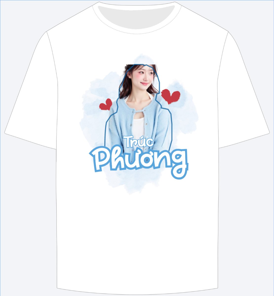 Mẫu Ao Thun Màu xanh mơ mộng — LayerPic