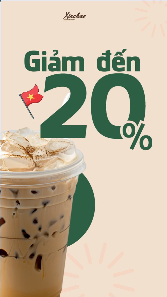 Mẫu Bài post MXH (9:16) Nước uống, juice, giải khát, F&B, drink, cafe, coffee, cà phê — LayerPic