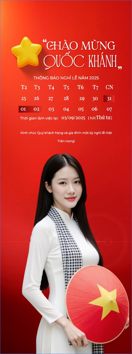 2/9, Quốc Khánh, lễ hội, thông báo, lịch nghỉ, Việt Nam, sự kiện, event, hiện đại, modern
