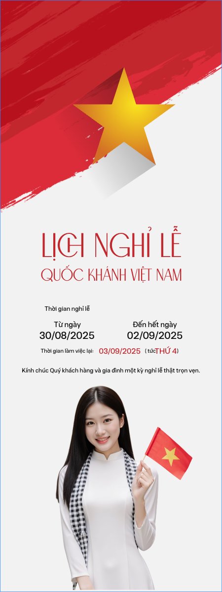 Mẫu Standee 2/9, Quốc Khánh, lễ hội, thông báo, lịch nghỉ, Việt Nam, sự kiện, event, hiện đại, modern — LayerPic