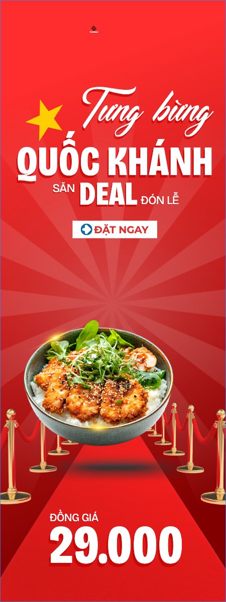 Mẫu Standee 2/9, Quốc Khánh, lễ hội, Việt Nam, đồ ăn, food, thực phẩm, ẩm thực, món ăn, F&B, thức ăn, hiện đại, modern — LayerPic