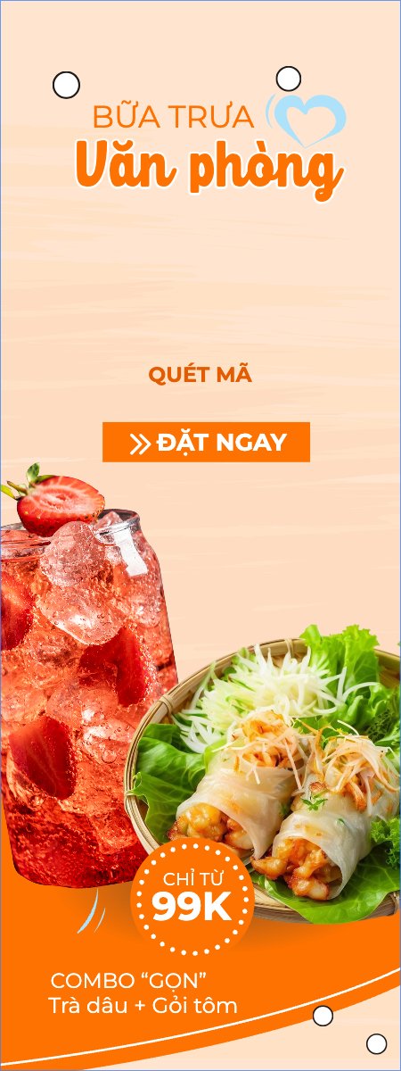 Mẫu Standee Chả giò, gỏi cuốn, cà phê, nước uống, đồ ăn, food, thực phẩm, ẩm thực, món ăn, F&B, nhà hàng, thức ăn, dễ thương, hiện đại — LayerPic