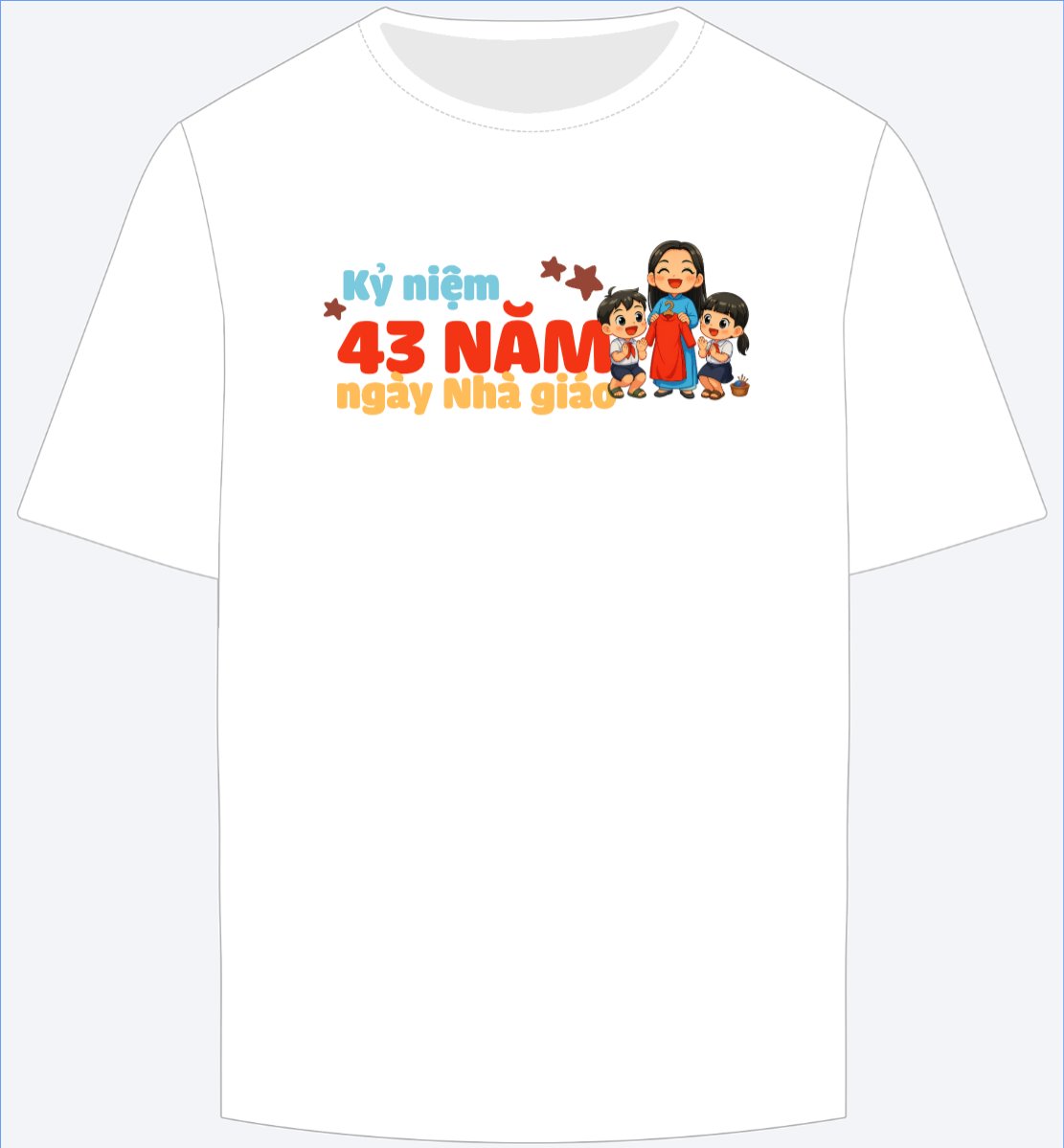 Mẫu Ao Thun Kỷ niệm 43 năm ngày nhà giáo — LayerPic