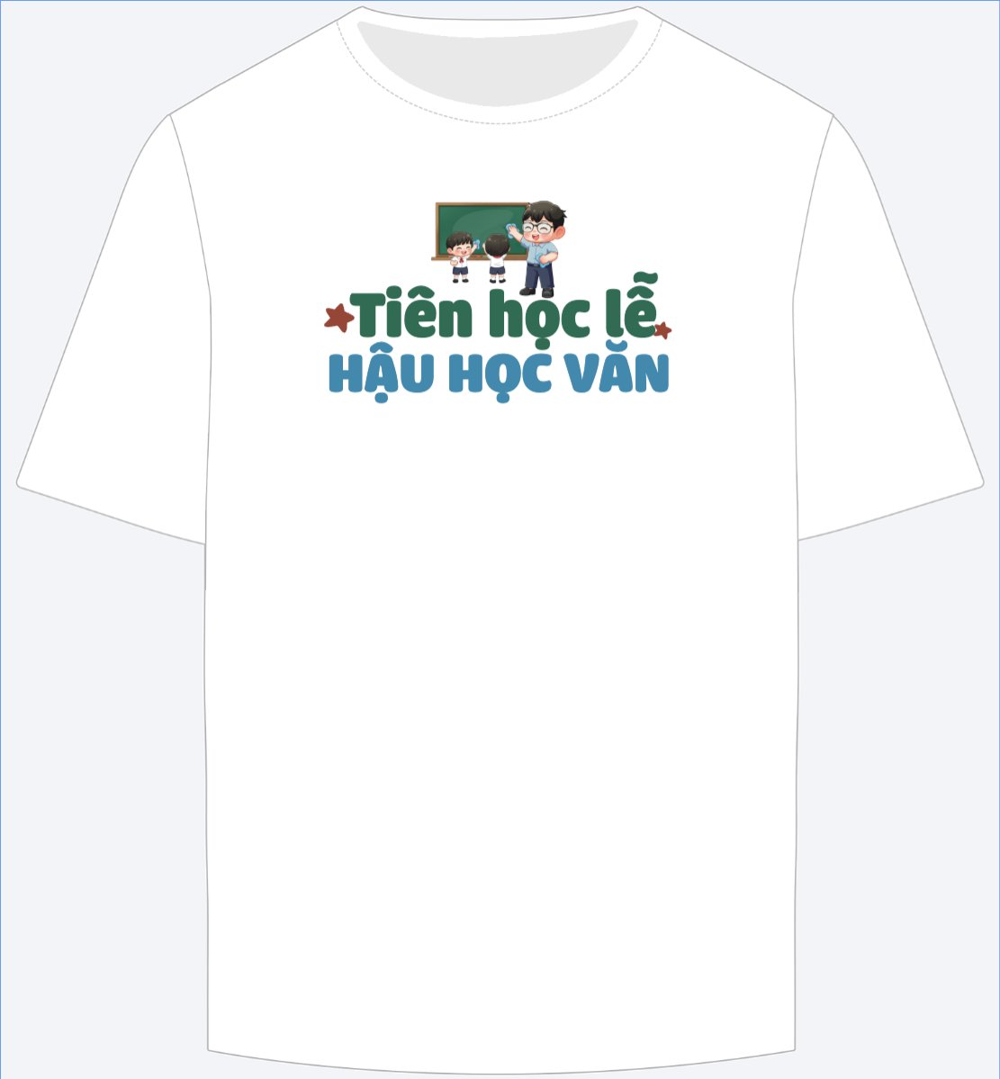 Mẫu Ao Thun Tiên học lễ hậu hoạc văn — LayerPic