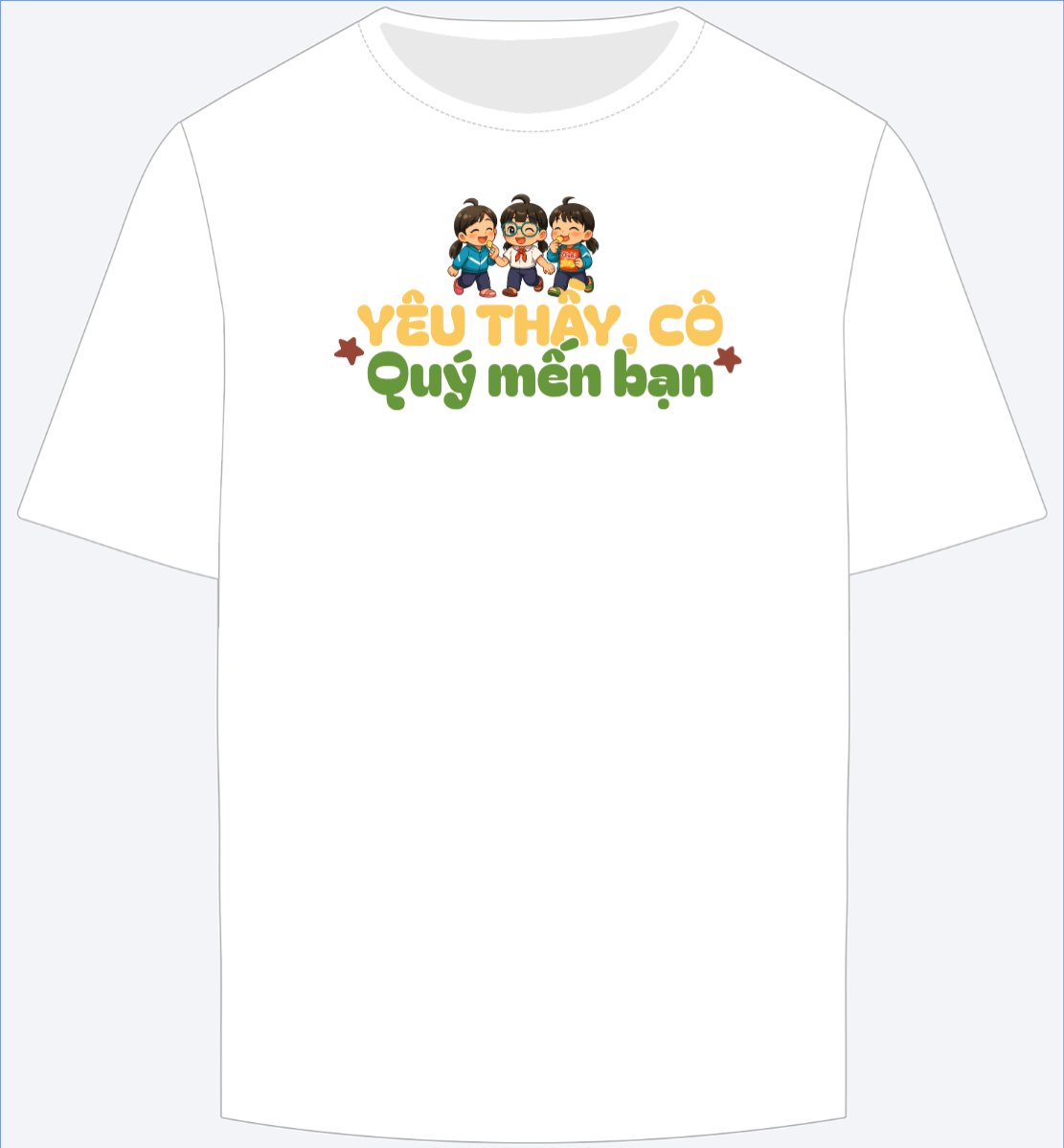 Mẫu Ao Thun Yêu thầy cô, quý mến bạn — LayerPic
