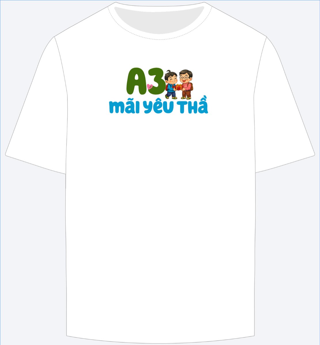 Mẫu Ao Thun A3 mãi yêu thầy Khoa — LayerPic
