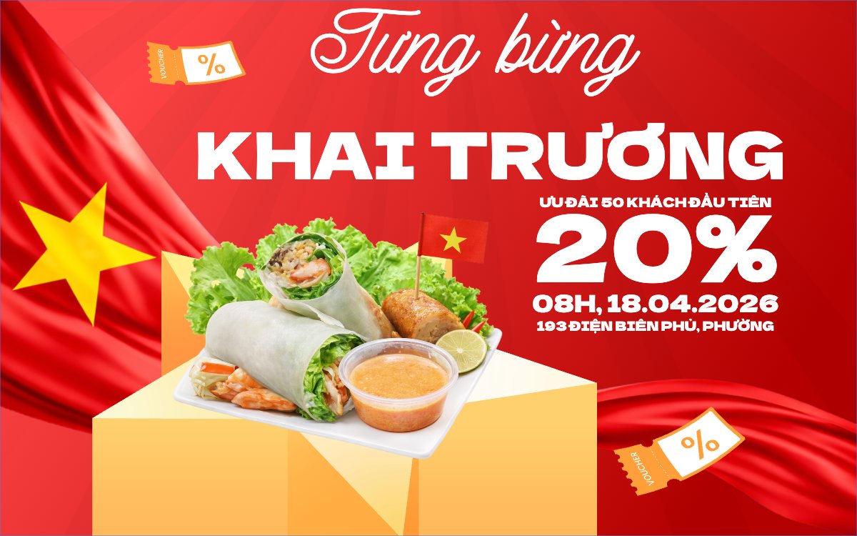 Mẫu Banner - Băng rôn Tưng bừng khai trương — LayerPic