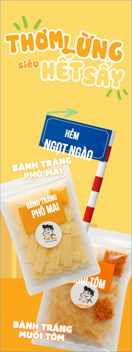 Mẫu Standee Bánh tráng, đồ ăn, food, thực phẩm, ẩm thực, món ăn, F&B, nhà hàng, thức ăn, dễ thương, hiện đại — LayerPic