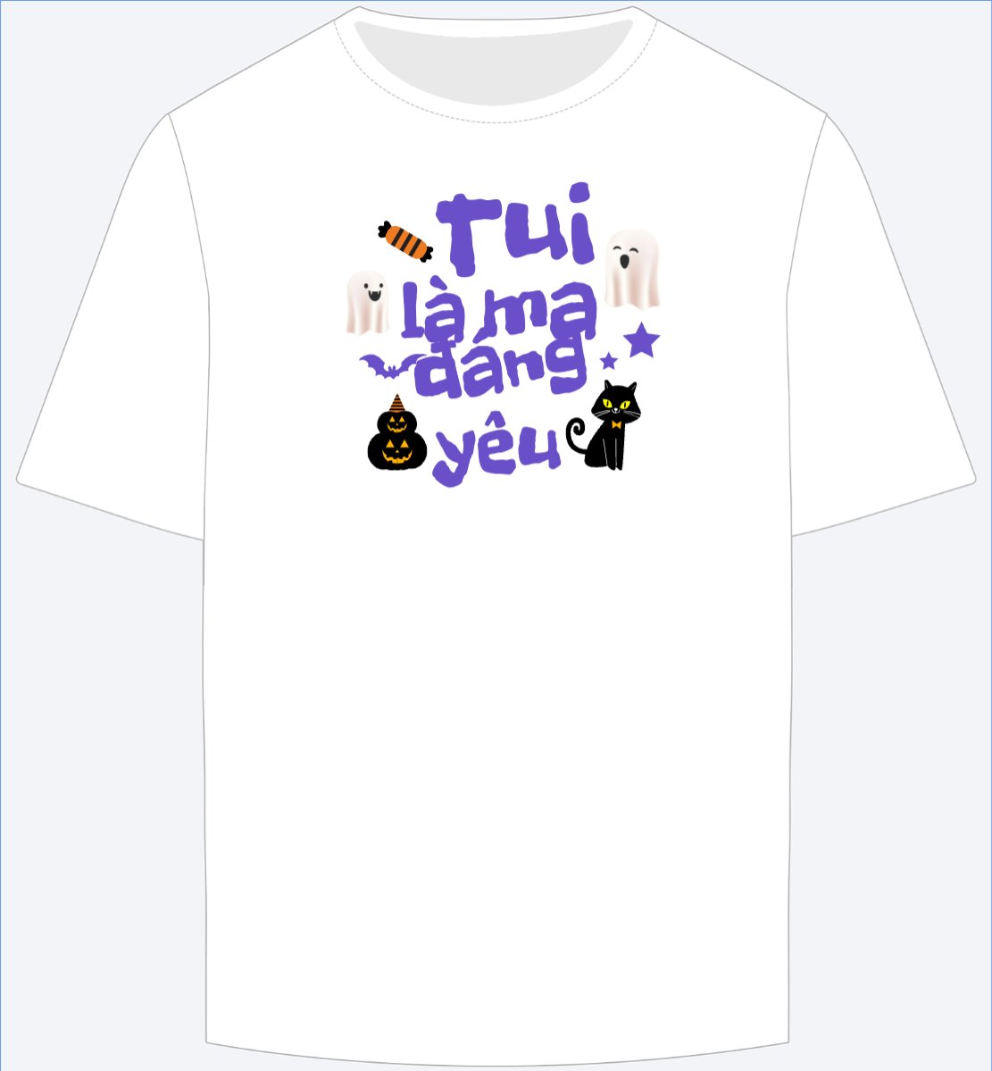 Mẫu Ao Thun Halloween, lễ hội ma quái, sự kiện, event, dễ thương, cute, chibi, hoạt hình, cartoon — LayerPic