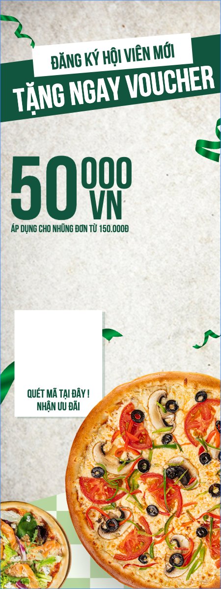 Mẫu Standee Pizza, gà rán, fried chicken, đồ ăn, food, thực phẩm, ẩm thực, món ăn, F&B, nhà hàng, thức ăn, y2k, cổ điển, vintage, retro, classic — LayerPic