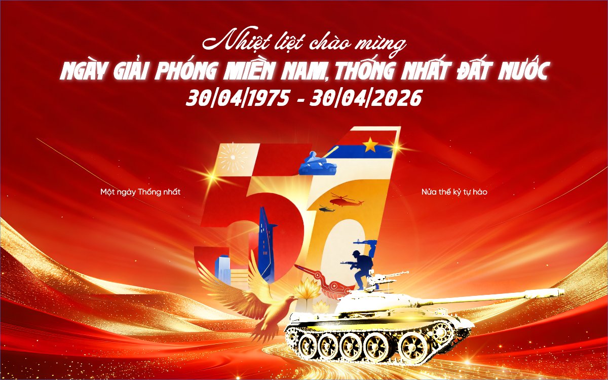 Mẫu Banner - Băng rôn Chào mừng 51 năm giải phóng miền Nam, thống nhất đất nước 30/4 — LayerPic