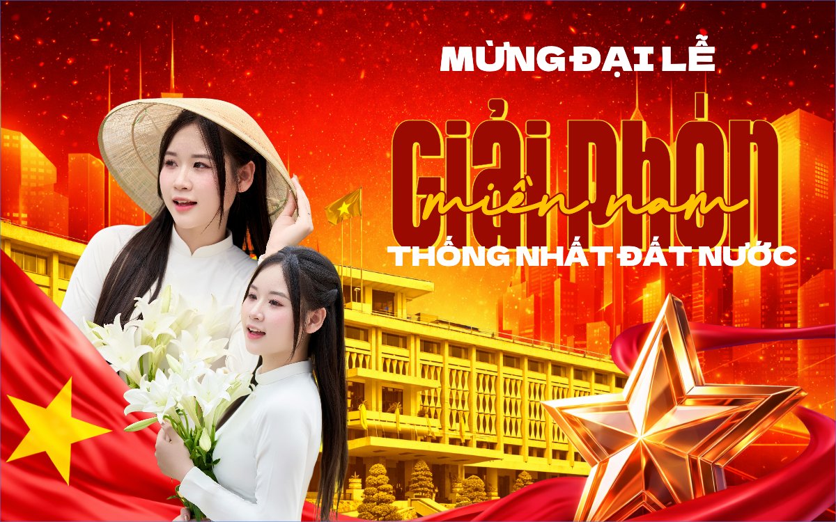 Mẫu Banner - Băng rôn Mừng lễ 30/4 Giải Phóng Miền Nam — LayerPic