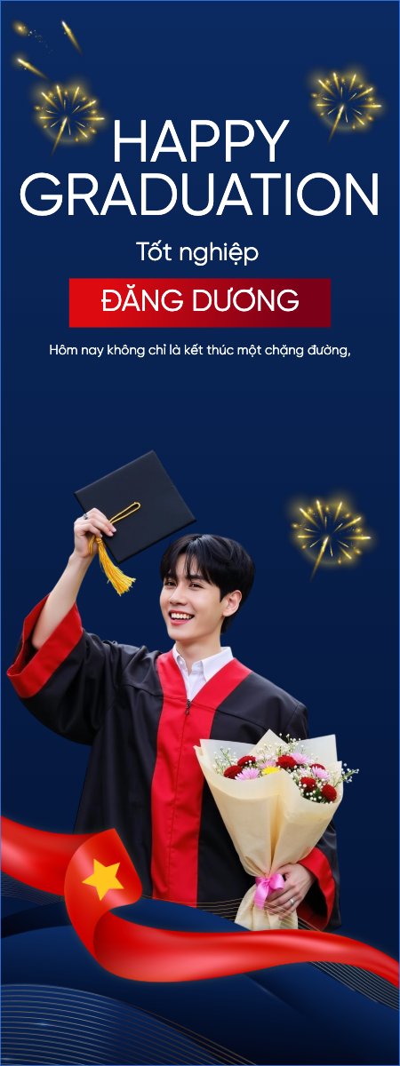 Mẫu Standee Tốt nghiệp, kỉ yếu, Graduation, yearbook, sự kiện, event, giáo dục, education, Việt Nam — LayerPic