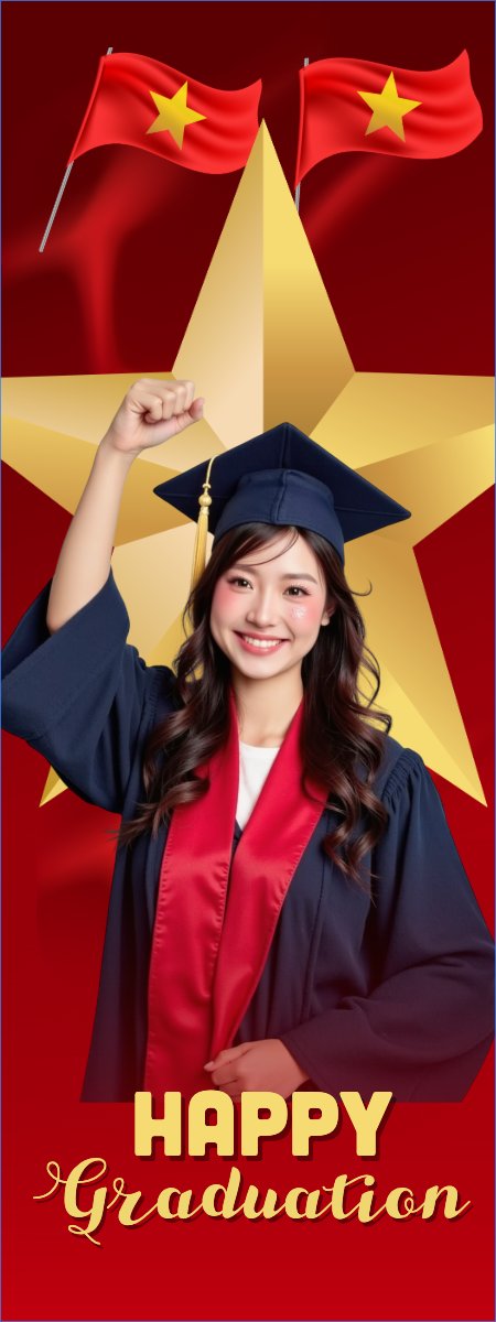 Mẫu Standee Tốt nghiệp, kỉ yếu, Graduation, yearbook, sự kiện, event, giáo dục, education, Việt Nam — LayerPic