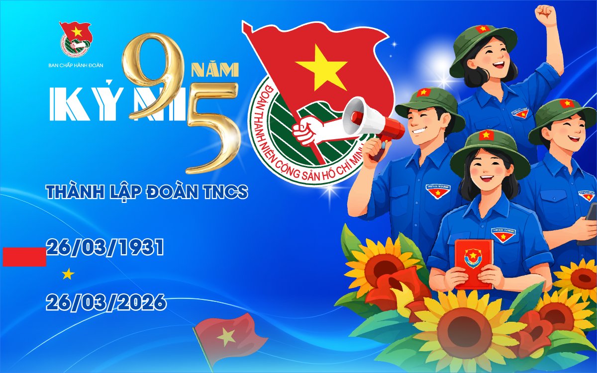 Mẫu Banner - Băng rôn Ngày thành lập Đoàn TNCS Hồ Chí Minh 26/3 — LayerPic