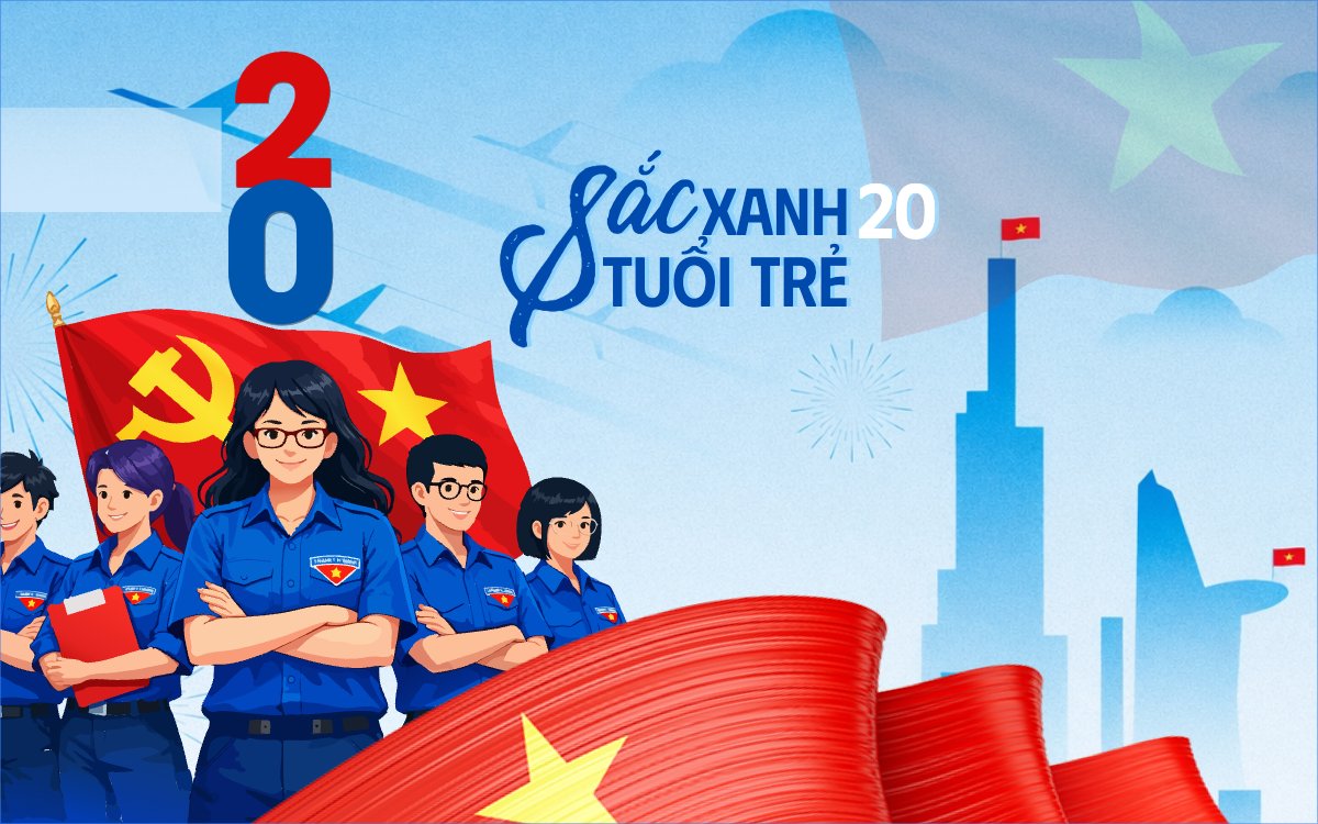 Mẫu Banner - Băng rôn Sắc xanh tuổi trẻ — LayerPic