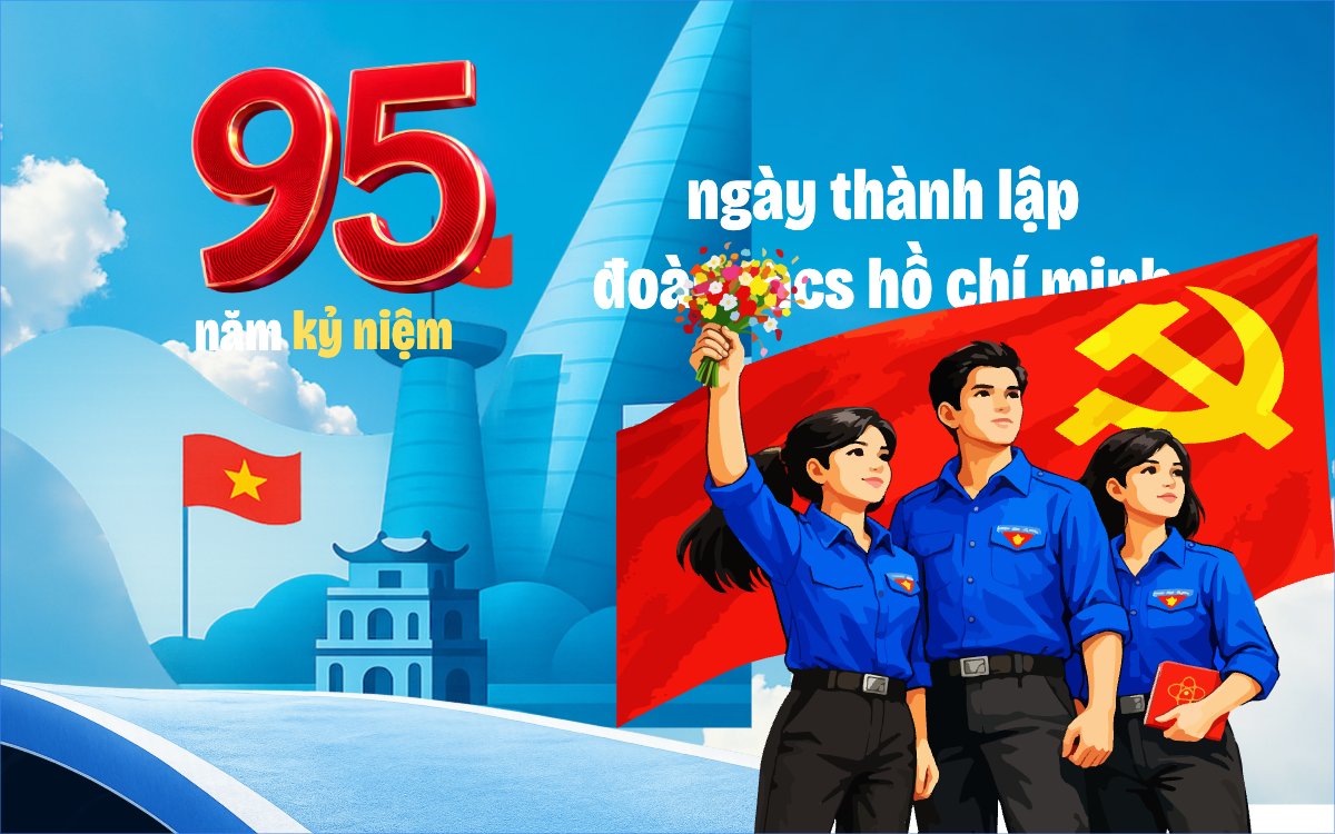 Mẫu Banner - Băng rôn 95 năm thành lập Đoàn — LayerPic