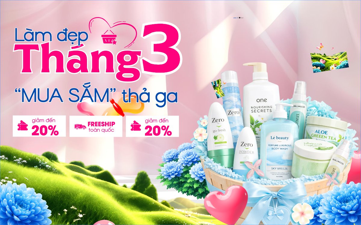 Mẫu Banner - Băng rôn Làm đẹp tháng 3 — LayerPic