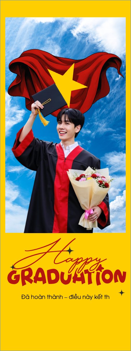 Mẫu Standee Tốt nghiệp, kỉ yếu, Graduation, yearbook, sự kiện, event, giáo dục, education, Việt Nam — LayerPic