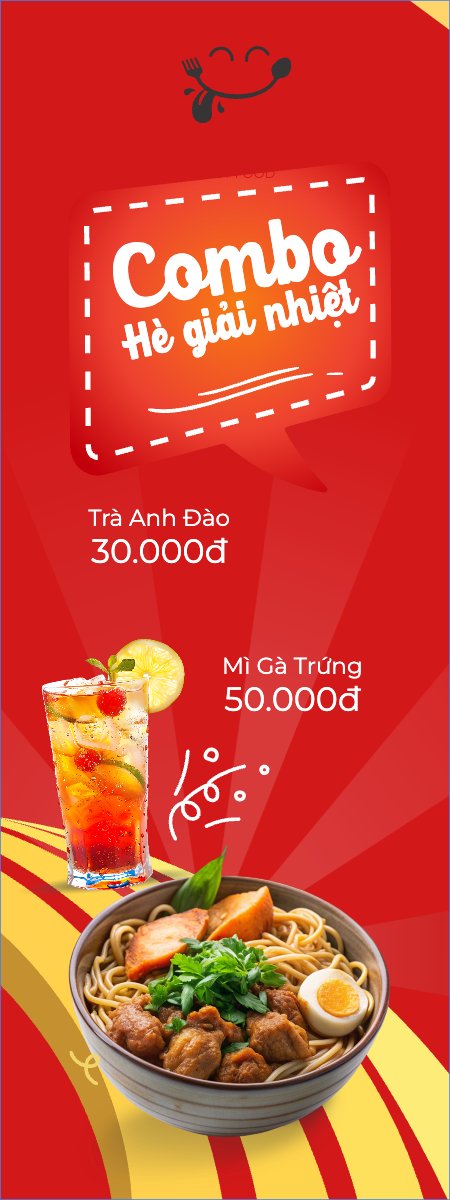 Mẫu Standee Mì, fastfood, đồ ăn, food, thực phẩm, ẩm thực, món ăn, F&B, thức ăn — LayerPic