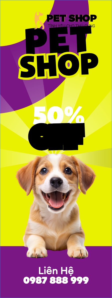 Mẫu Standee Pet, động vật, thú cưng, sale, giảm giá, quảng cáo — LayerPic