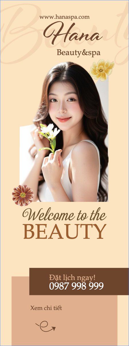 Mẫu Standee Spa, beauty, làm đẹp, thẩm mỹ, salon, khai trương, giảm giá, sale — LayerPic