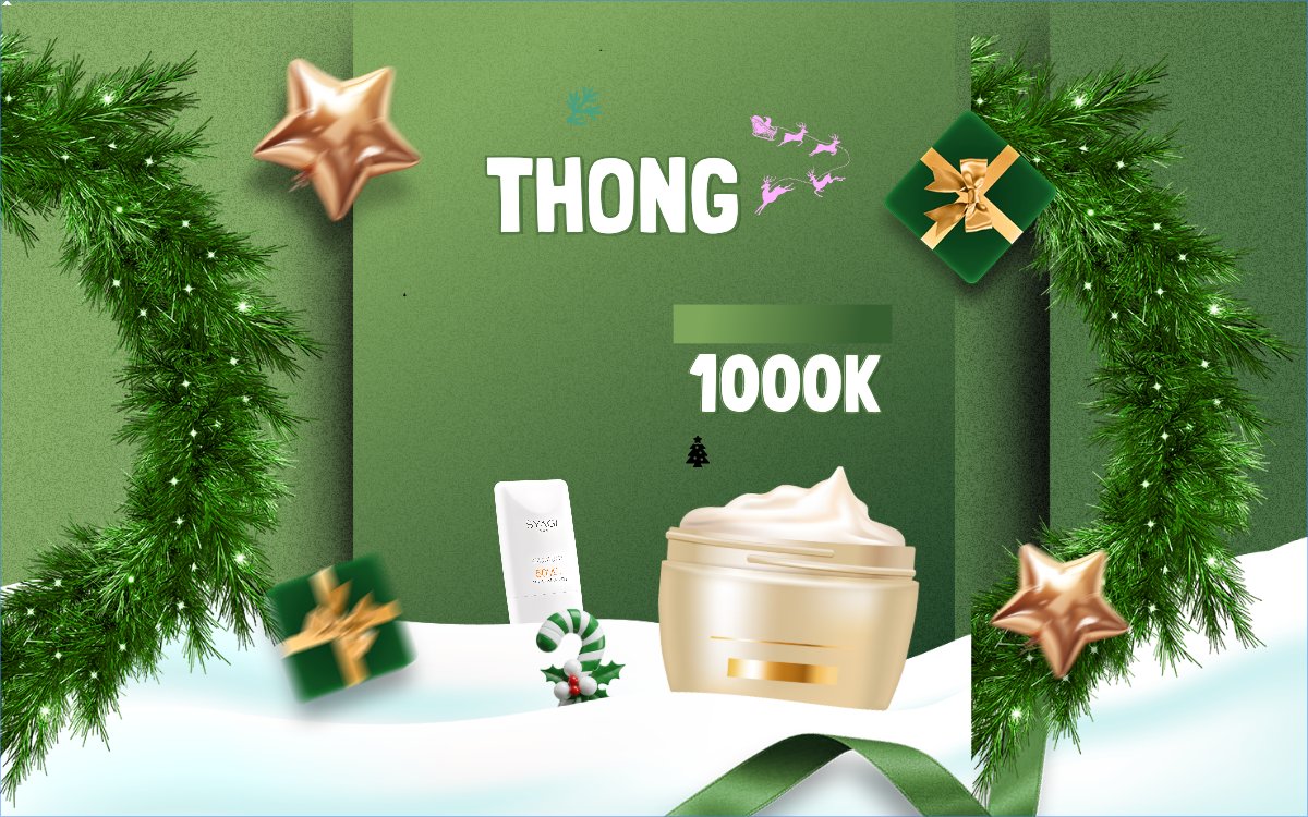 Mẫu Banner - Băng rôn Lá thông may mắn — LayerPic