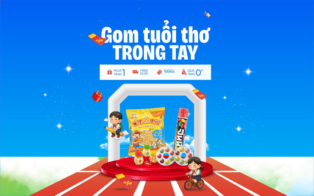 Mẫu Banner - Băng rôn Gom tuổi thơ trong tay — LayerPic