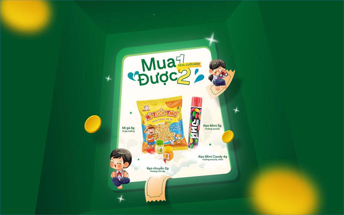 Mẫu Banner - Băng rôn Mua 1 được 2 săn sale cuối năm — LayerPic