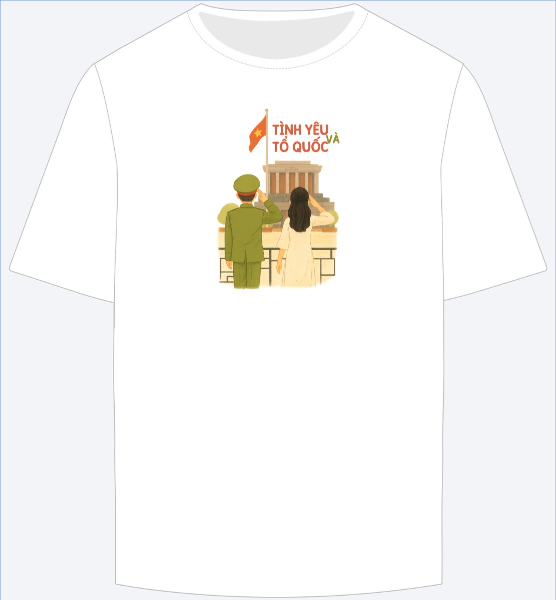 Mẫu Ao Thun 2/9, Quốc Khánh, lễ hội, Việt Nam, tình yêu, love, cặp đôi, couple, sự kiện, event, dễ thương, cute — LayerPic