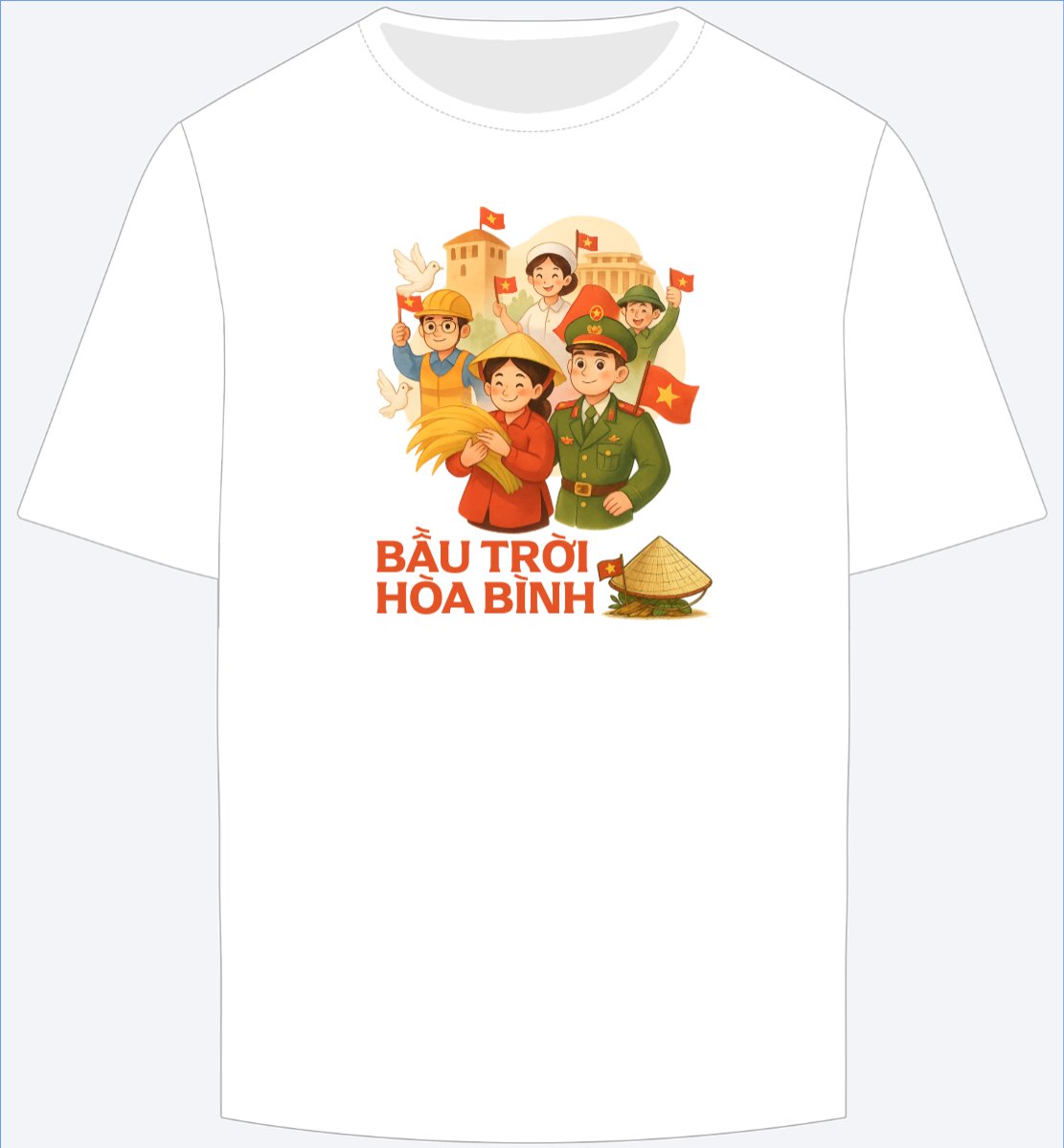 Mẫu Ao Thun 2/9, Quốc Khánh, lễ hội, Việt Nam, cá nhân, personal style, sự kiện, event, dễ thương, cute — LayerPic