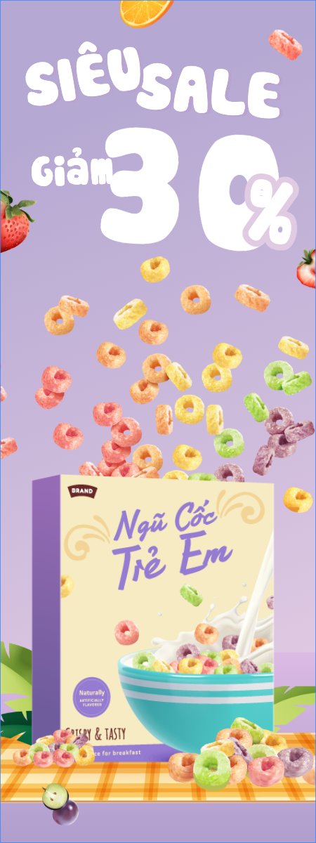 Mẫu Standee Em bé, baby, trẻ em, kids, ngũ cốc, cereal, đồ ăn, food, thực phẩm, ẩm thực, món ăn, F&B, thức ăn — LayerPic