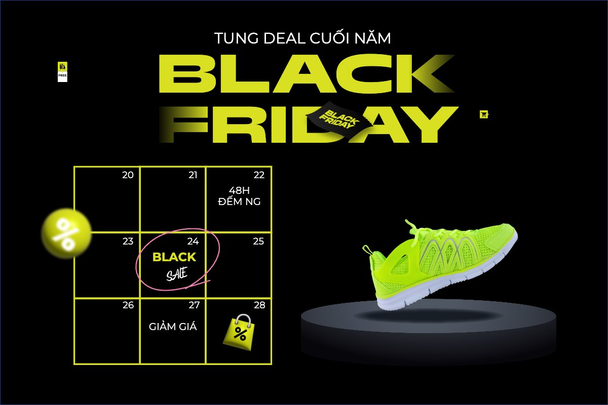 Mẫu Banner - Băng rôn Black friday thời trang — LayerPic