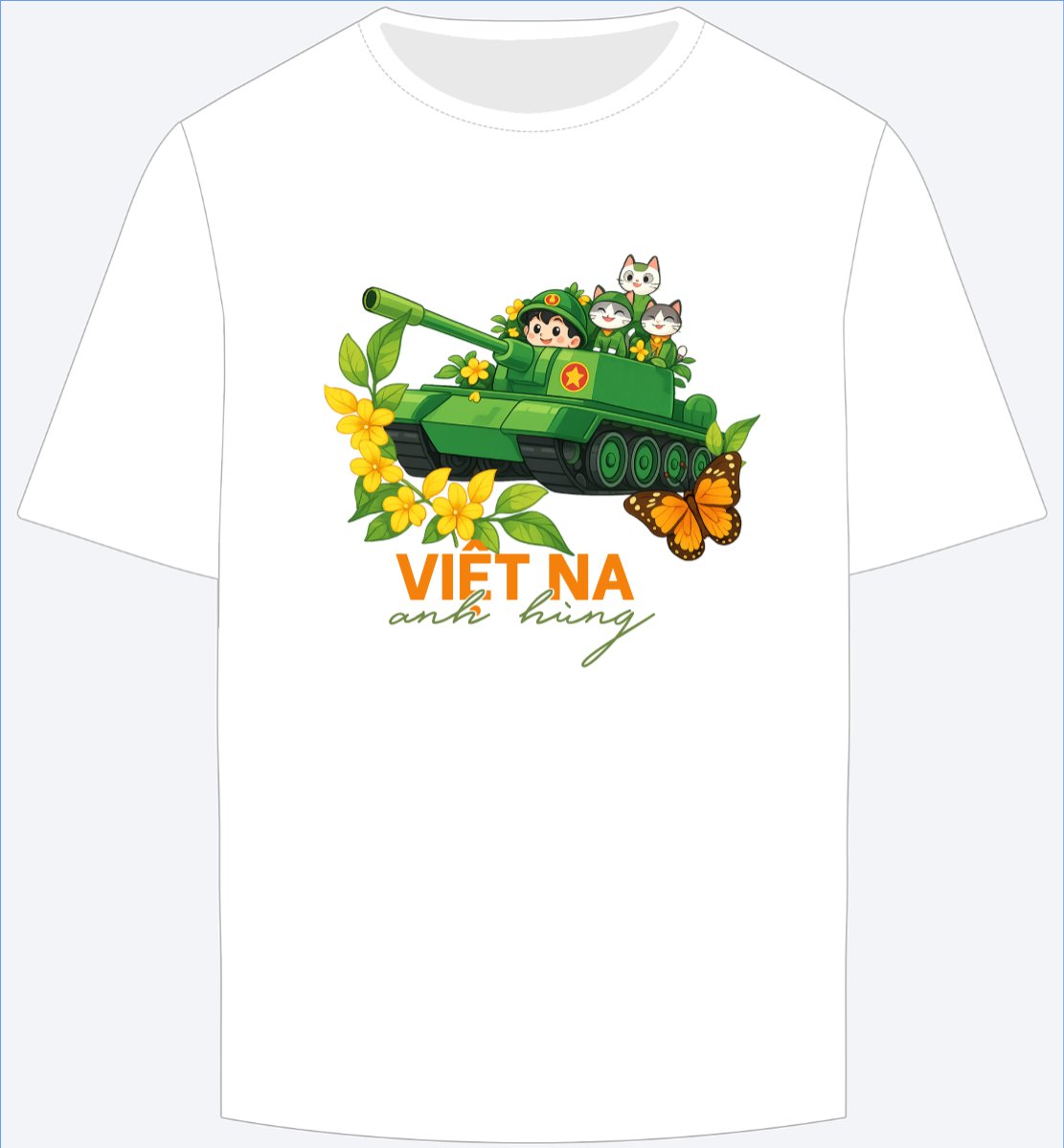 Mẫu Ao Thun 2/9, Quốc Khánh, lễ hội, Việt Nam, cá nhân, personal style, sự kiện, event, dễ thương, cute — LayerPic