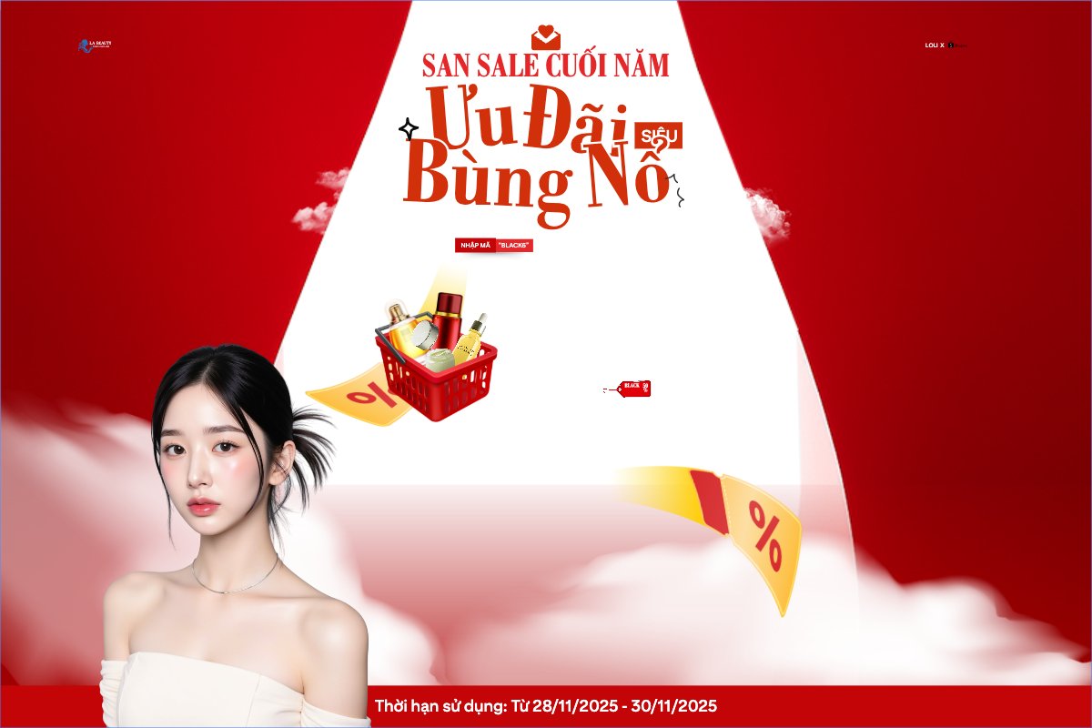 Mẫu Banner - Băng rôn Săn sale cuối năm ưu đãi bùng nổ — LayerPic