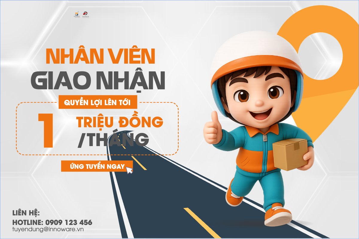 Giao hàng, shipper, tuyển dụng, văn phòng, office, dễ thương, cute, đơn giản, simple