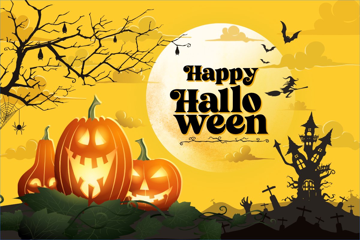 Mẫu Banner - Băng rôn Halloween, lễ hội ma quái, sự kiện, event, lễ hội, festival, hiện đại, modern — LayerPic
