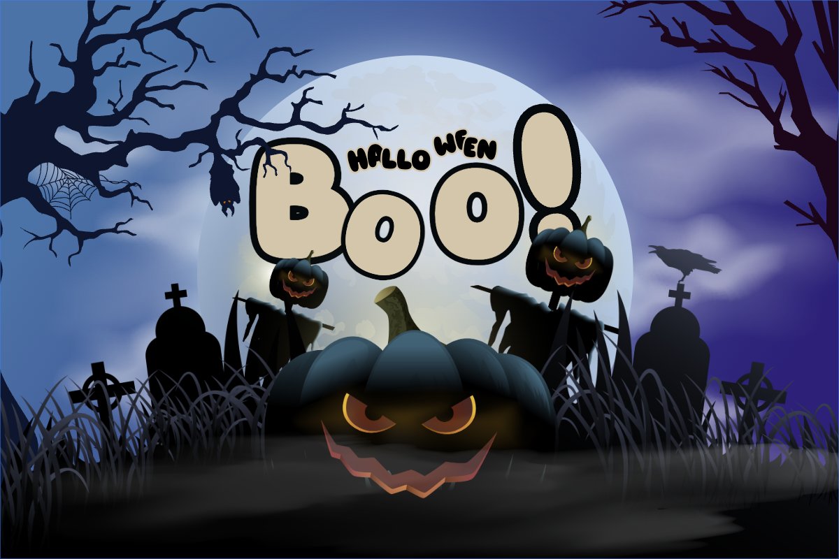 Halloween, lễ hội ma quái, sự kiện, event, dễ thương, cute, chibi, hoạt hình, cartoon