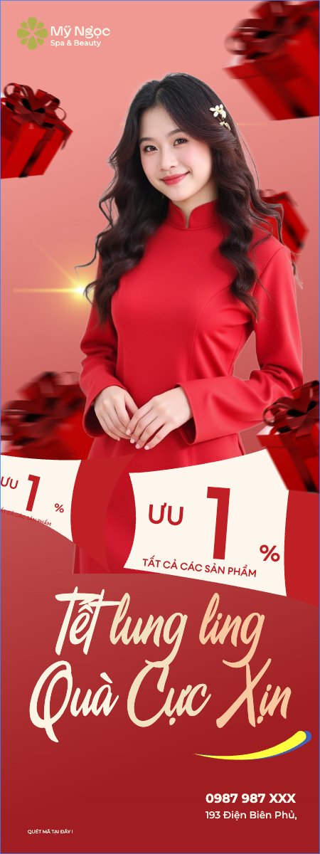 Mẫu Standee Tết, Xuân, Ất tỵ, năm 2025, 2025, spa, beauty, làm đẹp, thẩm mỹ , du lịch, travel, tourism, trải nghiệm, khám phá — LayerPic
