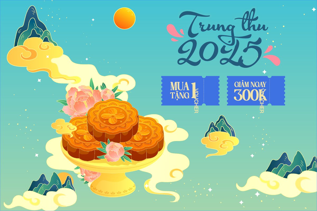 Mẫu Banner - Băng rôn Trung thu, Tết Đoàn Viên, mid-autumn festival, sự kiện, event, lễ hội, festival, ẩm thực, food, bánh trung thu, cute, dễ thương — LayerPic
