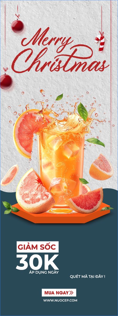 Giáng sinh, Christmas, Noel, 25/12, Nước uống, juice, giải khát, F&B, drink
