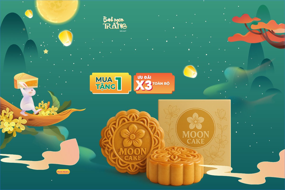 Mẫu Banner - Băng rôn Trung thu, Tết Đoàn Viên, mid-autumn festival, sự kiện, event, lễ hội, festival, ẩm thực, food, bánh trung thu, cute, dễ thương — LayerPic